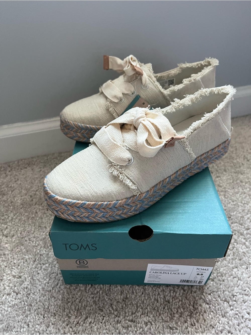 Toms Carolina Lace Up espadrille sneakers